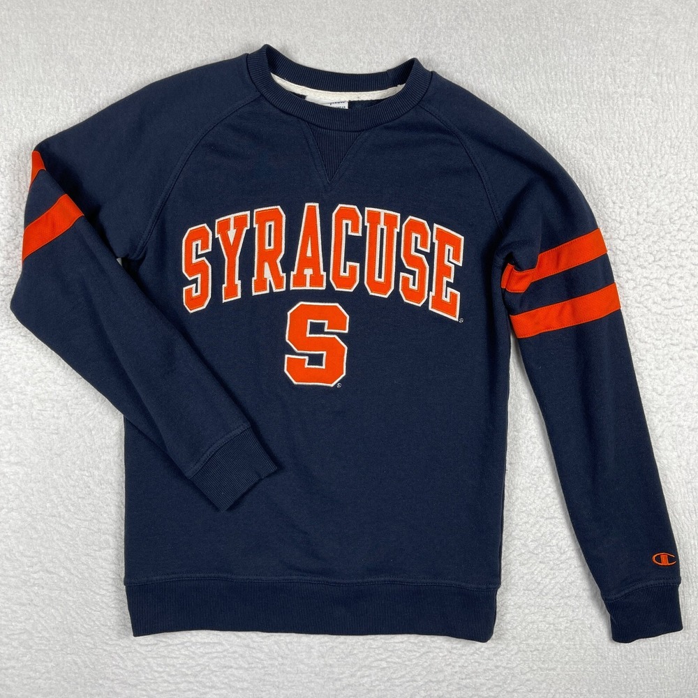 Syracuse Orange Sweatshirt Mens XS Blue Pullover NCAA Basketball Football Casual